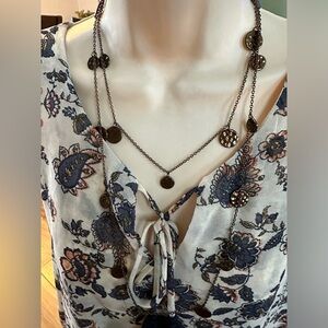Bronze Chain Necklace with Latch